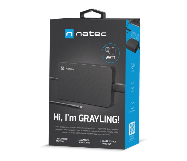 Natec ZASILACZ GRAYLING USB-C 90W DO LAPTOPÓW, TABLETÓW, TELEFONÓW - 1470248 - zdjęcie 4